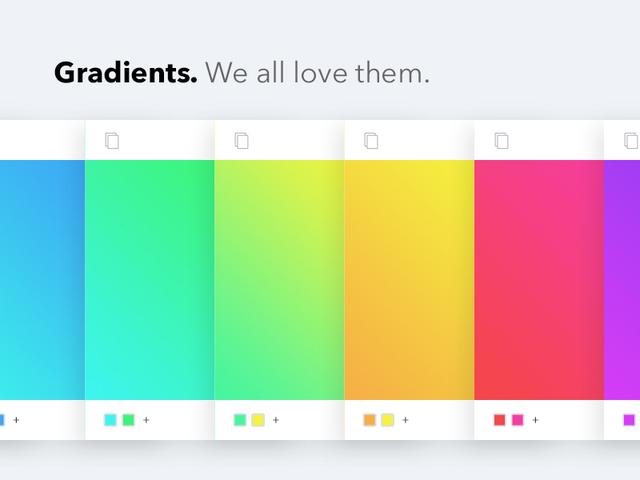 整理设计中最流行九种渐变色，运用好渐变色，让你的界面更耐看