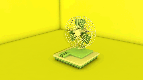 C4D教程:夏热炎炎从0开始建模制作一个会转的迷你电风扇动画