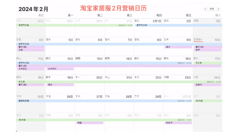 2024年淘宝内衣1月-2月营销日历以及如何报名?