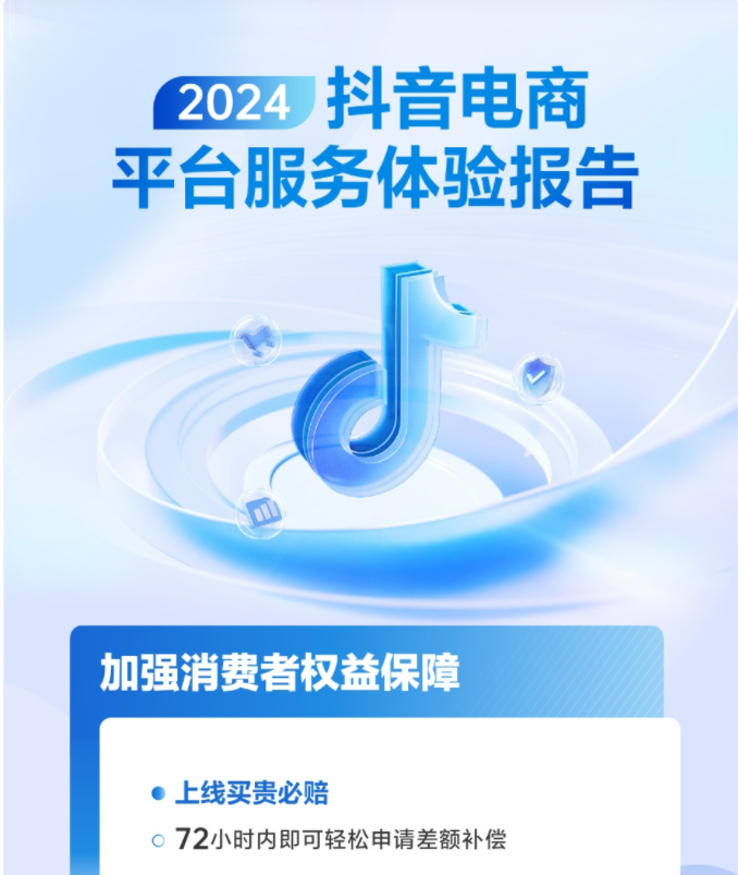 抖音发布《2024抖音电商平台服务体验报告》,全面总结过去,展望未来