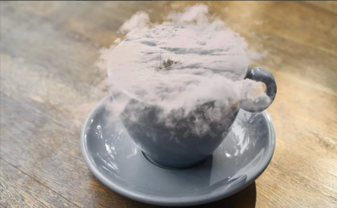 PS软件合成效果制作之在咖啡中添加云层效果